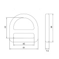 2250 Drop forged Sheet Stamping Steel Safety D-ring